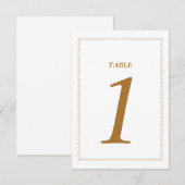 Numéro de table de mariage Art Déco 1920 (Devant / Derrière)