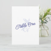 Numéro de table de mariage au citron bleu et jaune (Debout devant)