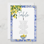 Numéro de table de mariage au citron graphique de (Devant)