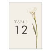 Numéro de table de mariage au lys calla blanc mode (Par défaut)