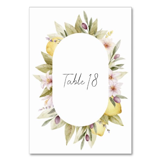 Numéro de table de mariage au verger d'oliviers (Par défaut)