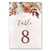 Numéro de table de mariage automne Boho fleurs en  (Par défaut)
