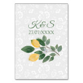 Numéro de table de mariage aux citrons siciliens a (Dos)