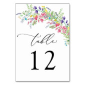 Numéro de table de mariage aux fleurs sauvages col (Dos)