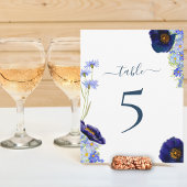 Numéro de table de mariage aux fleurs sauvages mod