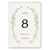 Numéro de table de mariage aux fleurs sauvages rus (Dos)