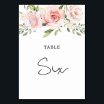 numéro de table de mariage aux roses teintées de f<br><div class="desc">Numéro Six de la Table de Mariage aux Roses Teintées de Floral. Éléments assortis disponibles.</div>
