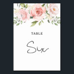 numéro de table de mariage aux roses teintées de f<br><div class="desc">Numéro Six de la Table de Mariage aux Roses Teintées de Floral. Éléments assortis disponibles.</div>