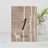 Numéro de Table de Mariage avec Arbres en Bois de  (Debout devant)