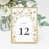 Numéro de table de mariage avec arche de fleurs sa