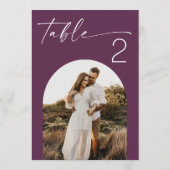 Numéro de table de mariage avec arche romantique e (Dos)
