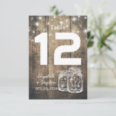 Numéro de table de mariage avec jarre en brique et (Debout devant)