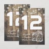 Numéro de table de mariage avec jarre en brique et (Devant / Derrière)