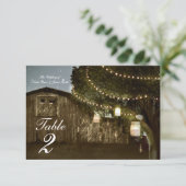 Numéro de table de mariage avec lumières de grange (Debout devant)