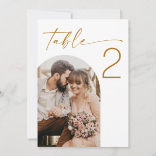 Numéro de Table de Mariage avec Photo d'Arche Roma