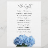 Numéro de table de mariage Bigorneau Hydrangea pou (Devant)