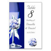 Numéro de table de mariage bleu marine 2 (Dos)