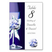 Numéro de table de mariage bleu marine 3 (Dos)