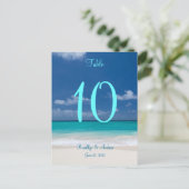 Numéro de table de mariage Blue Beach (Debout devant)