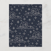 Numéro de table de mariage céleste Navy Moon & Sta (Dos)