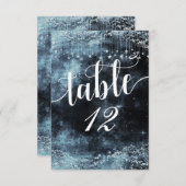 Numéro de table de mariage céleste Nuit étoilée aq (Devant / Derrière)