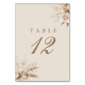 Numéro de table de mariage Champagne Beige Roses d (Par défaut)