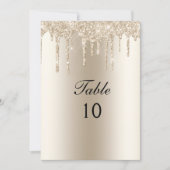 Numéro de table de mariage Champagne qui dégouline (Devant)