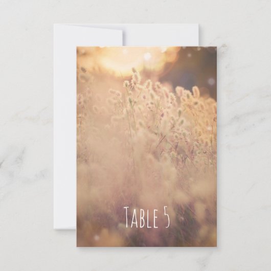 Numéro de table de mariage champêtre rustique cham (Devant)