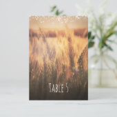 Numéro de table de mariage champêtre rustique Cham (Debout devant)