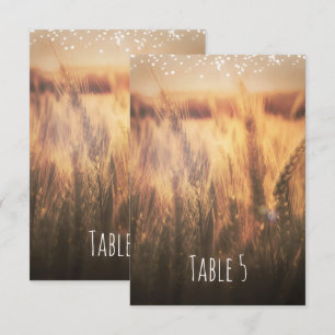 Numéro de table de mariage champêtre rustique Cham