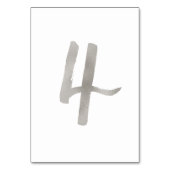 Numéro de table de mariage chic en feuille d'argen (Par défaut)