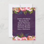 Numéro de table de mariage chic en fleurs Graphiqu (Dos)