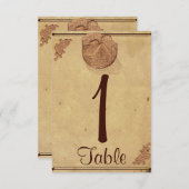 Numéro de table de mariage chic grange en pierre v (Devant / Derrière)