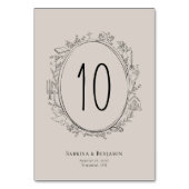 Numéro de table de mariage chrétien dessiné à la m (Par défaut)