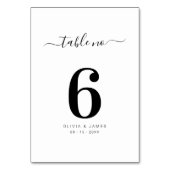 Numéro de table de mariage couleur blanc uni simpl (Dos)