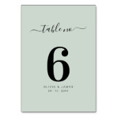 Numéro de table de mariage couleur menthe claire u (Par défaut)