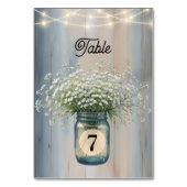 Numéro de table de mariage country Gypsophile rust (Par défaut)