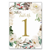 Numéro de table de mariage | Couronne de fêtes boi (Dos)