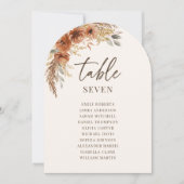 Numéro de table de mariage d'automne en terre cuit (Devant)