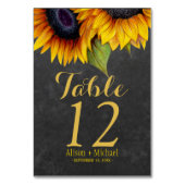 Numéro de table de mariage de automne de tournesol (Par défaut)
