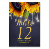 Numéro de table de mariage de automne de tournesol (Par défaut)