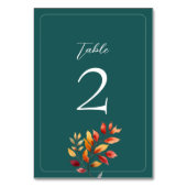 Numéro de table de Mariage de automne rustique (Par défaut)