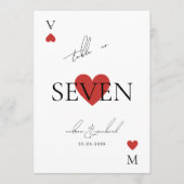 Numéro de table de mariage de casino de carte à jo (Devant)