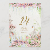 Numéro de table de mariage de château français 5 X (Dos)