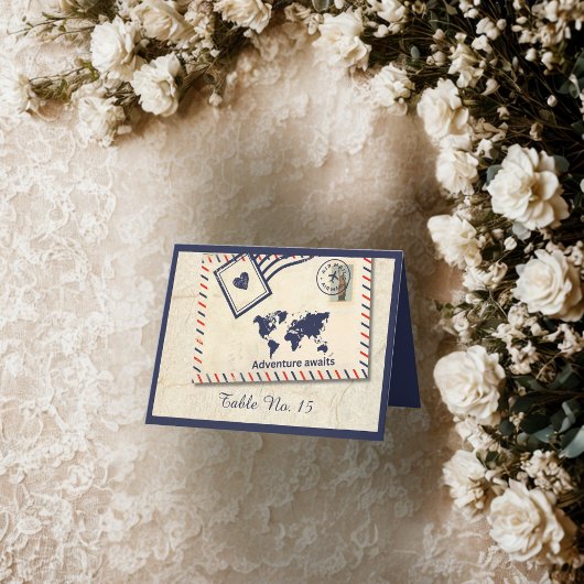 numéro de table de mariage de destination aventure