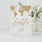 Numéro de table de mariage de destination de carte (Debout devant)