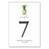Numéro de table de mariage de destination tropical (Dos)