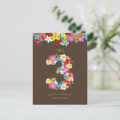 Numéro de table de mariage de jardin de fleurs de  (Debout devant)