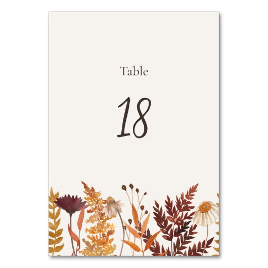 Numéro de table de mariage de la bordure inférieur (Par défaut)