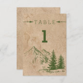 Numéro de table de mariage de la chaîne de montagn (Devant / Derrière)